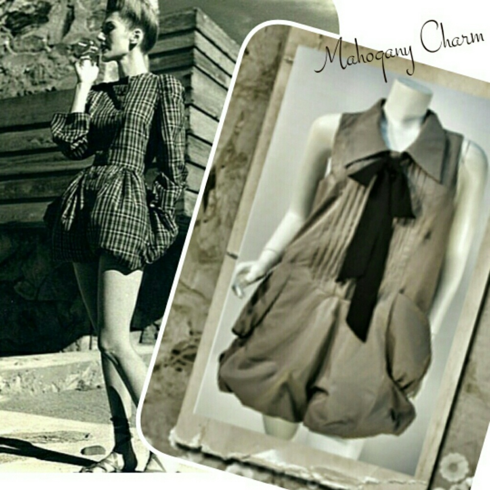 Tuxedo Playsuit Romper by Ryu Small LAST ONE
